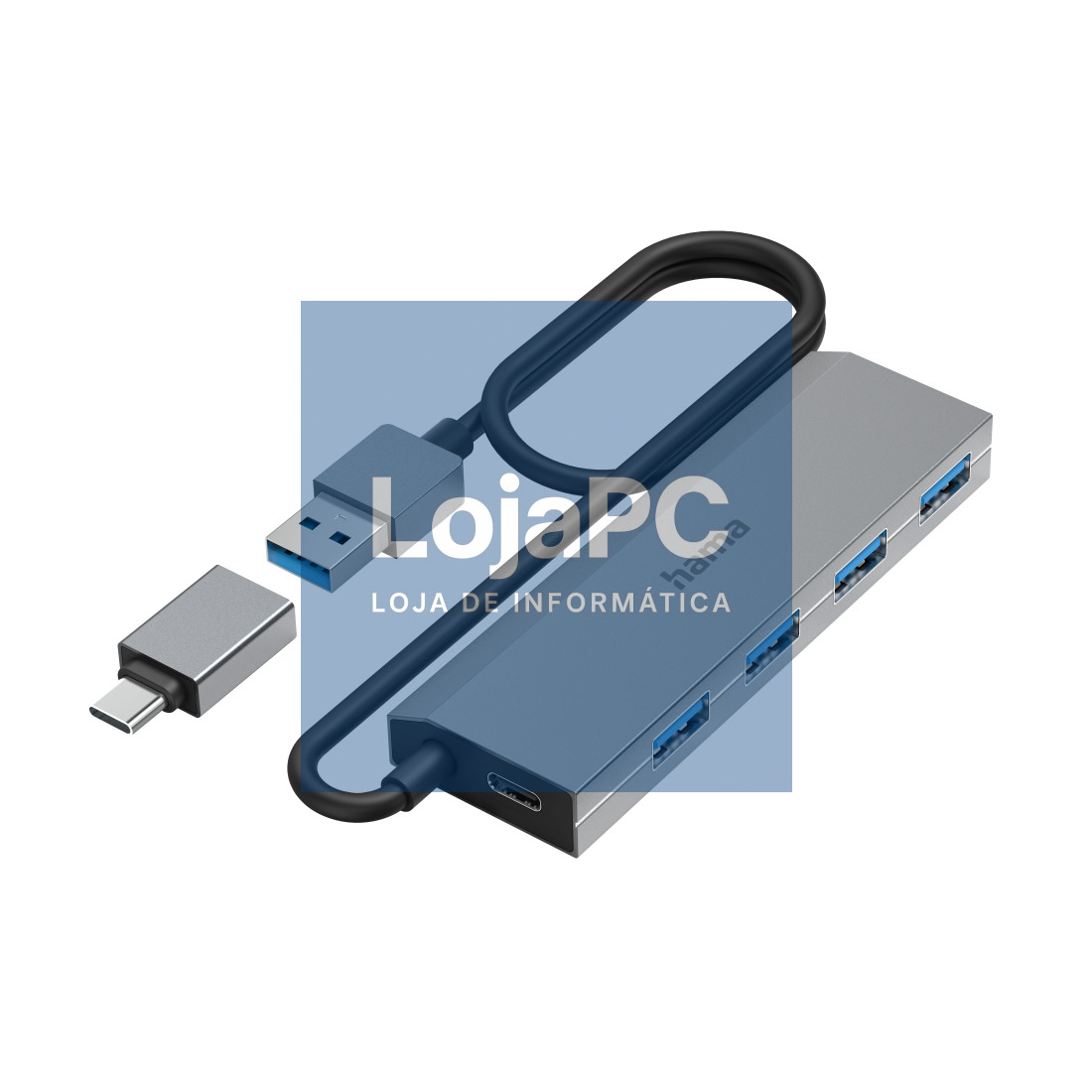 HAMA USB HUB 4 PORTS USB 3.2 GEN1 5GBIT/S + POWER