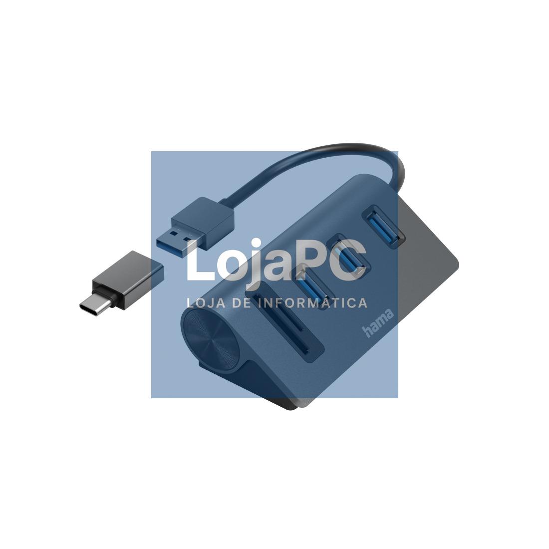HAMA USB HUB/CARD READER, 5 PORTS - 200140