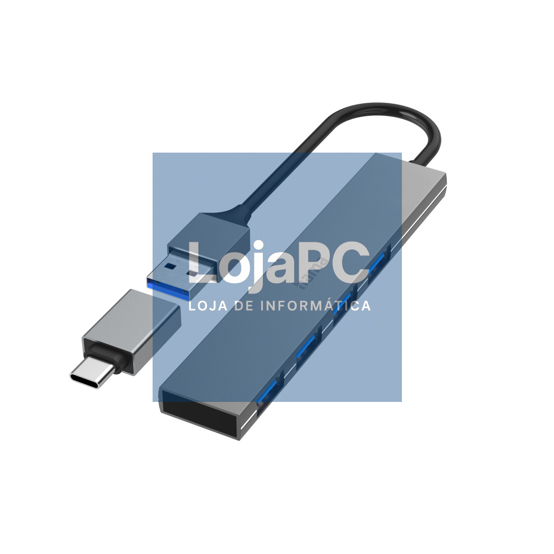 HAMA USB HUB, 4 PORTS, USB 3.2 GEN 1, 5 GBIT/S, ULTRA-SLIM, INCL. USB-C ADAPTER
