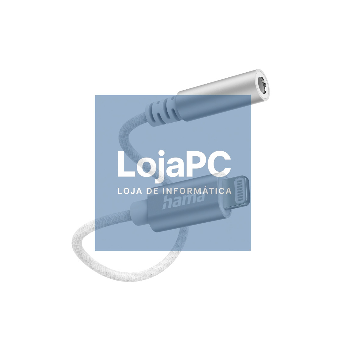 HAMA LIGHTNING - 3.5 MM JACK SOCKET AUX ADAPTER WHITE