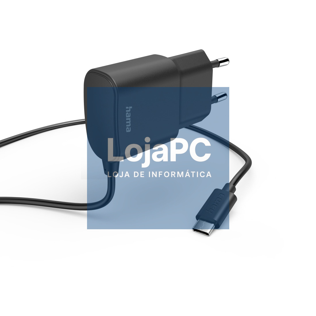 HAMA CHARGER WITH USB-C CONNECTION, 12W, 1.0 M, BLACK - 00201618