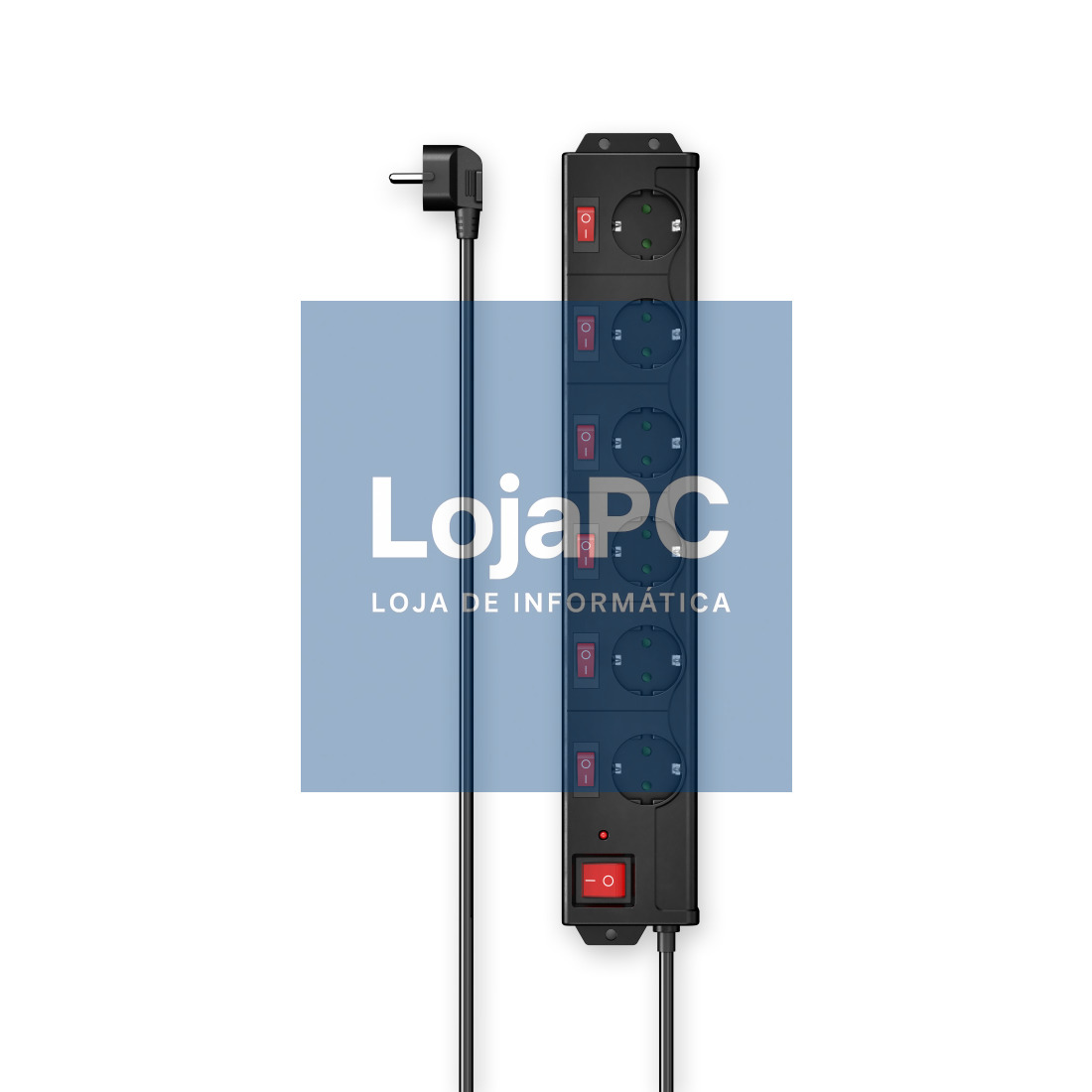 HAMA ELECTRICAL EXTENSION, 6 SOCKETS WITH PROTECTION, BLACK - 223160