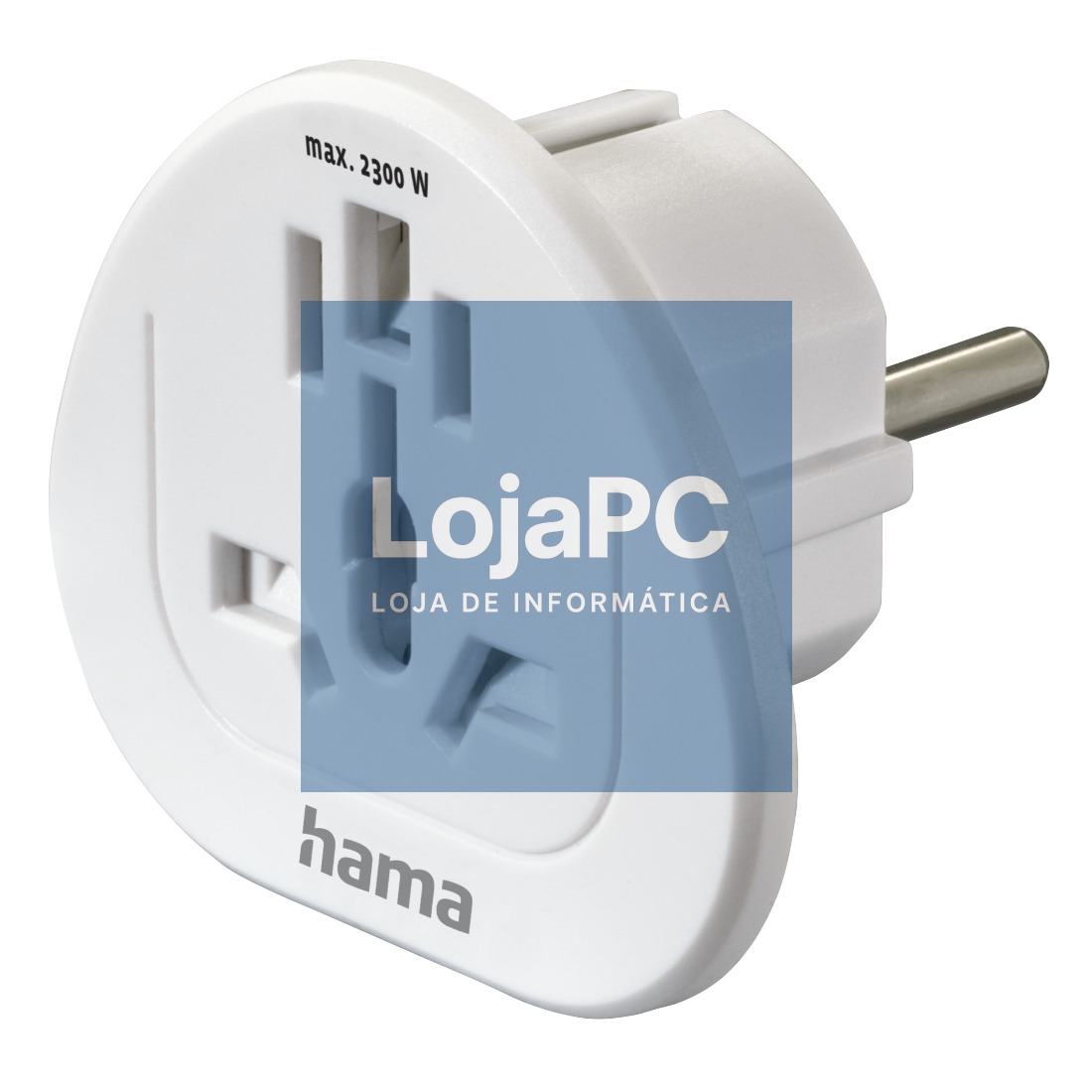 HAMA SHUCK POWER ADAPTER UK/US/CHINA/ITALY/SWITZERLAND TO EURO, WHITE - 223455