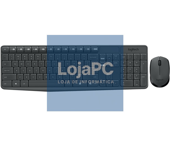 LOGITECH KEYBOARD+MOUSE MK235 WIRELESS BLACK