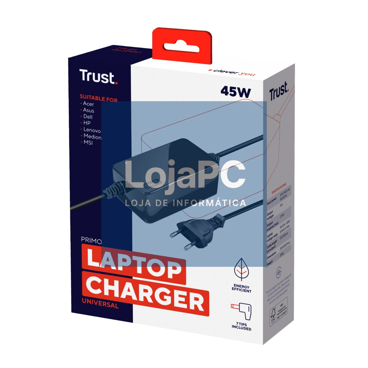 TRUST 45W PRIMO CHARGER - 21904: