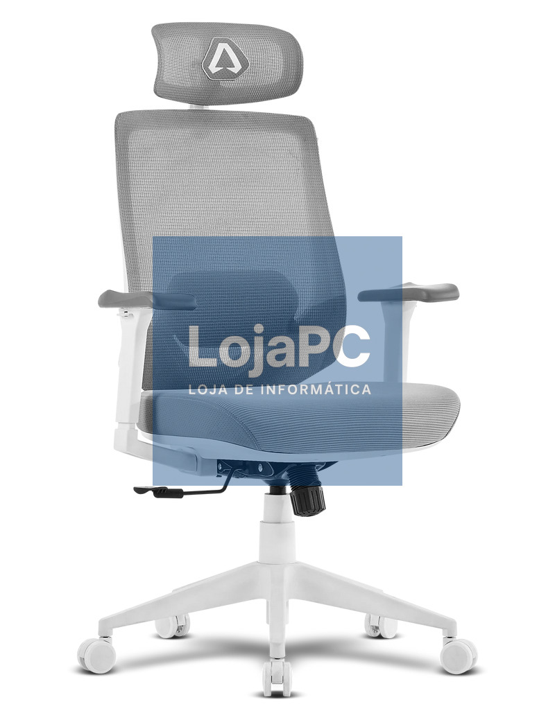 ALPHA GAMER STELLA WHITE / GREY CHAIR MESH