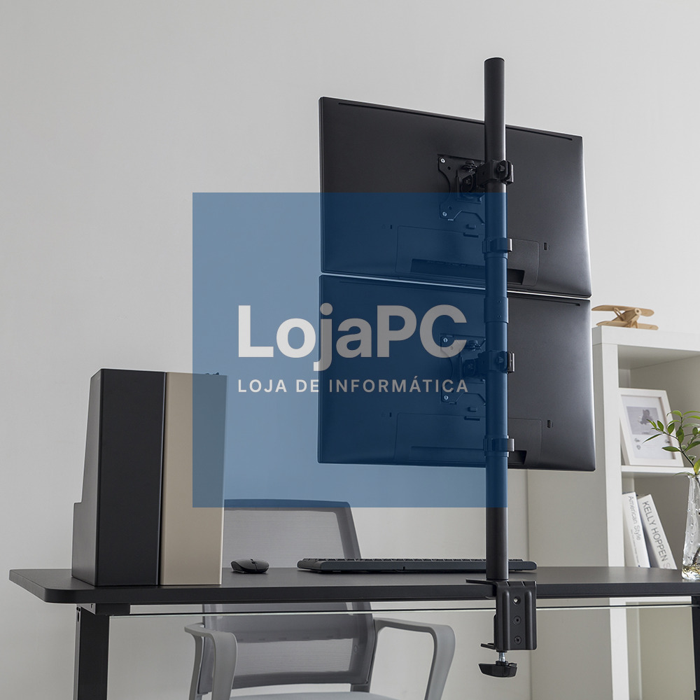 NAPOFIX DESK MOUNT 13-32 INCH VERTICAL 2X DISPLAYS ROTATABLE 360 - DM1200V