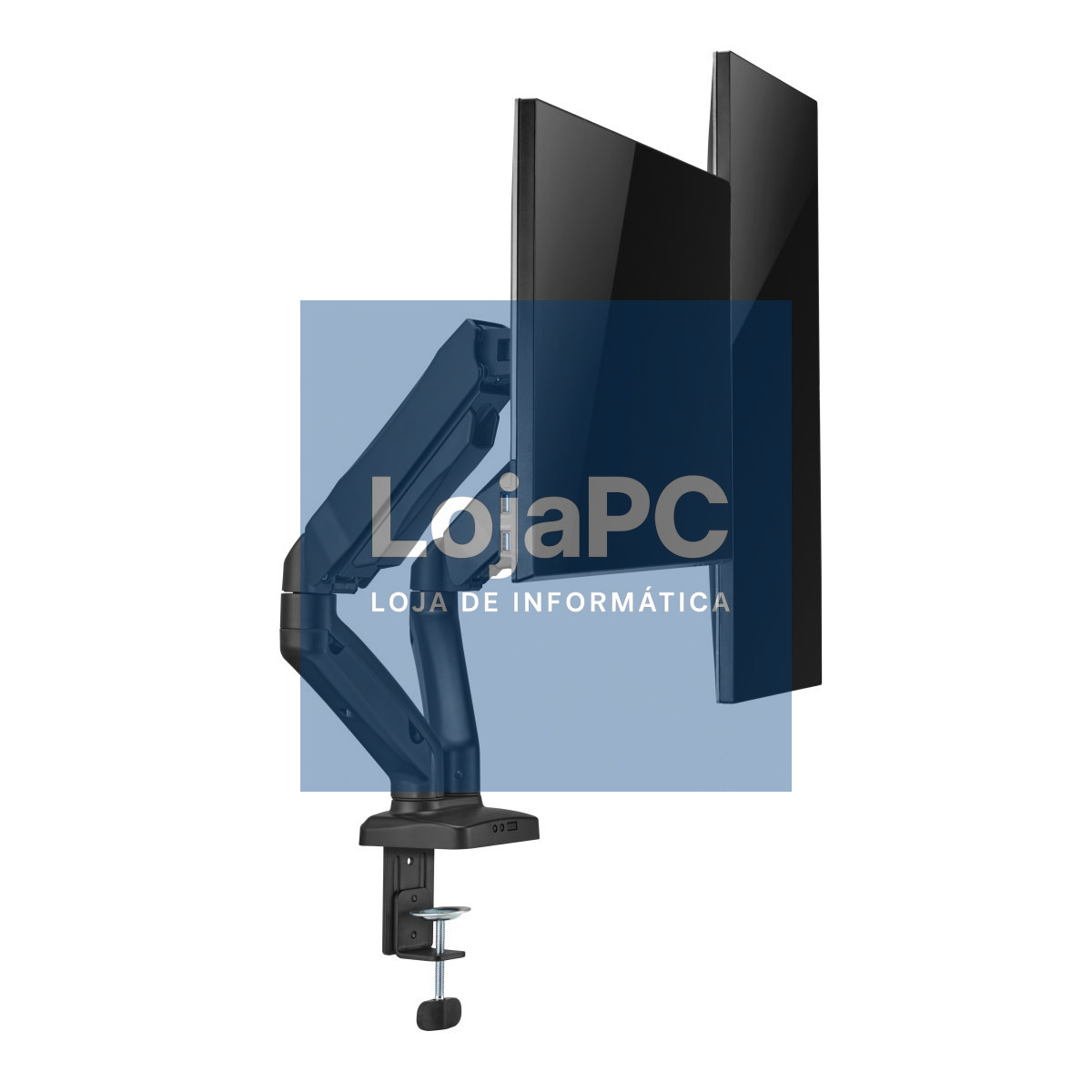 NAPOFIX FULL-MOTION DESK MOUNT FOR DUAL MONITOR