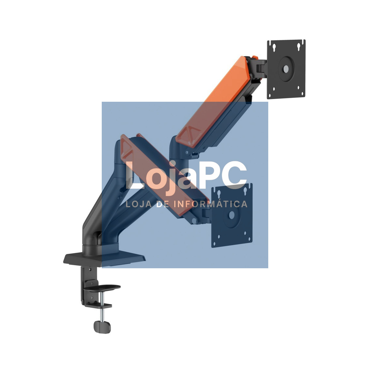 NAPOFIX FULL-MOTION GAMING DESK MOUNT FOR DUAL MONITOR