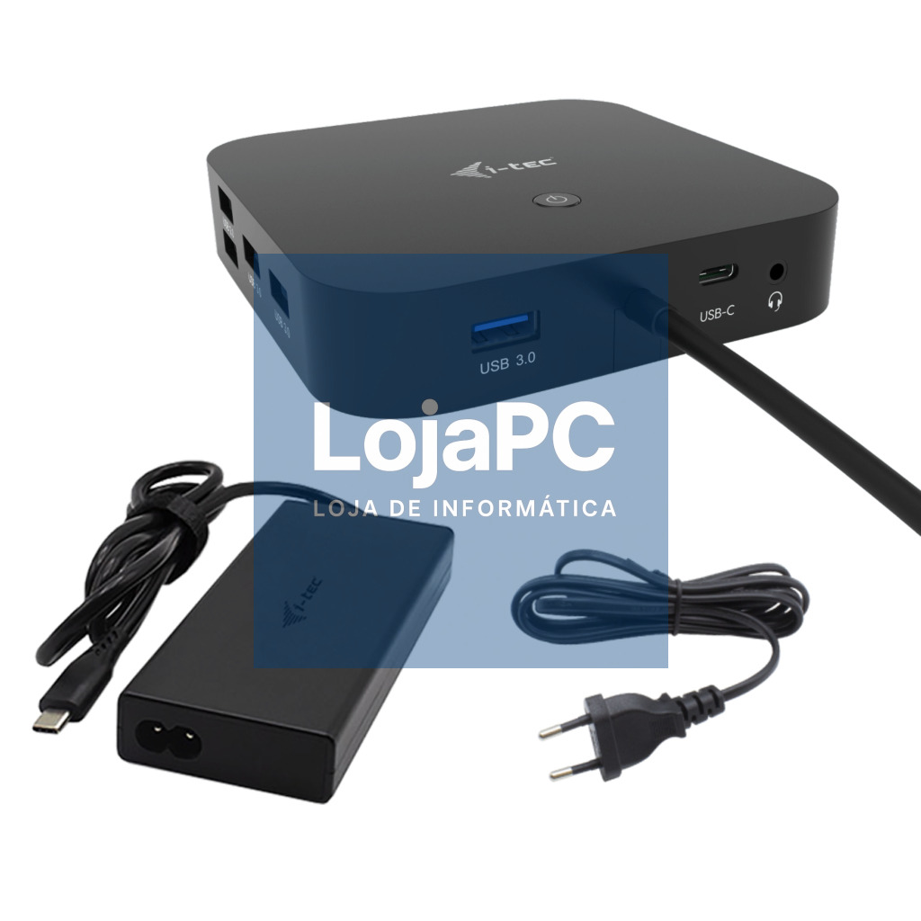 I-TEC DOCKING STATIONUSB-C HDMI 2X DISPLAYPORT ATÉ 100W + CARREGADOR 112 W