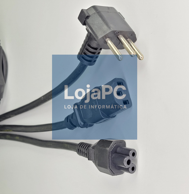 Cabo Alimentação Notebook 3 entradas 1.00M Preto — imagem 4