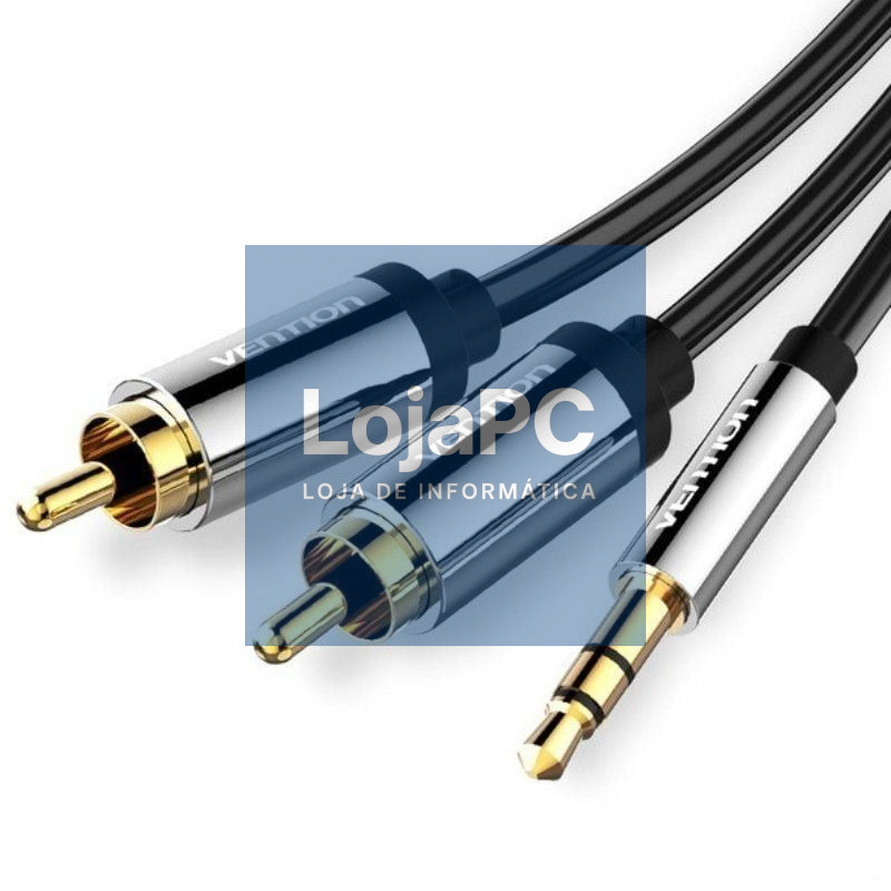 Cabo Jack 3.5 M / 2 x RCA M  20mts Preto — imagem 3