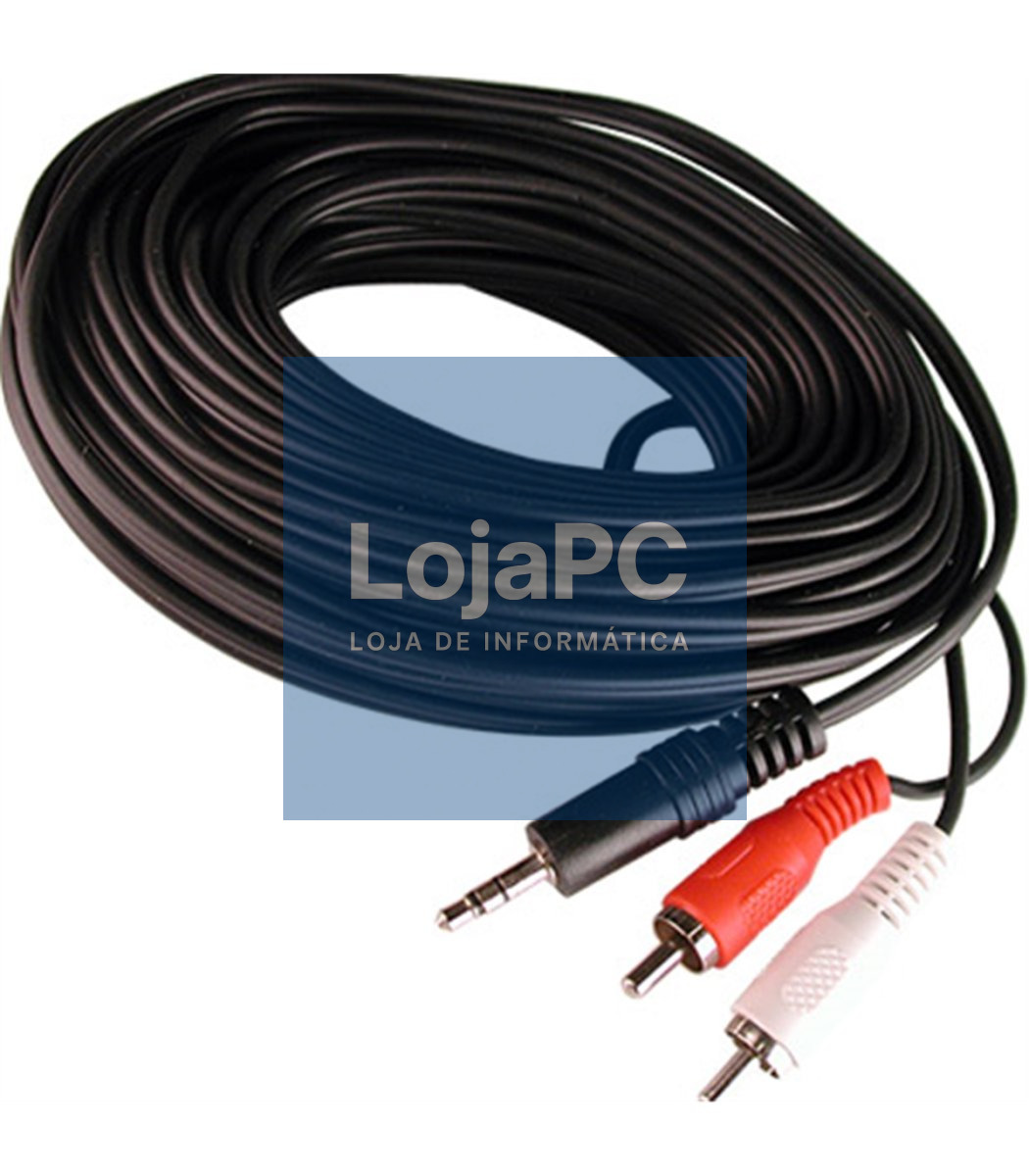 Cabo Jack 3.5 M / 2 x RCA M  20mts Preto