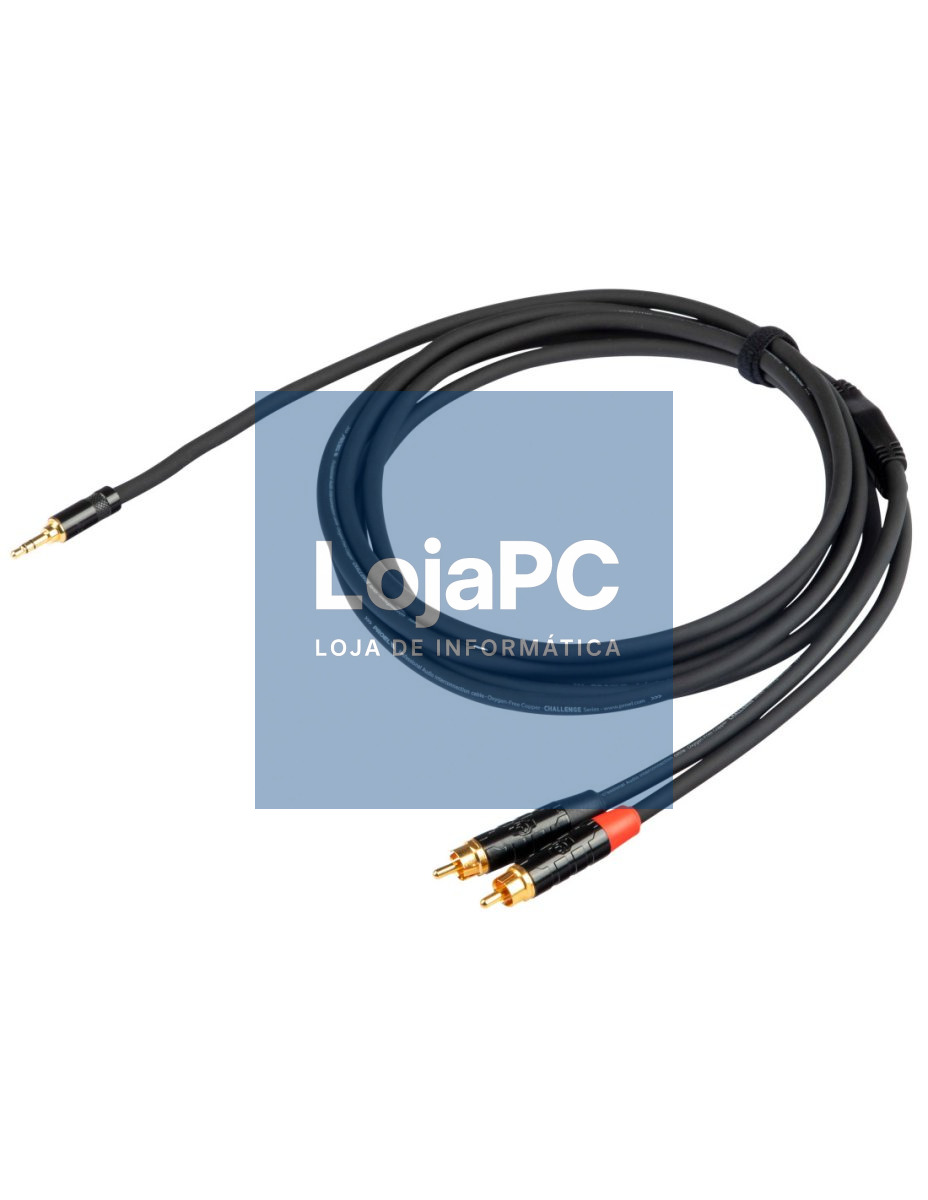 Cabo Jack 3.5 M / 2 x RCA M  20mts Preto — imagem 2