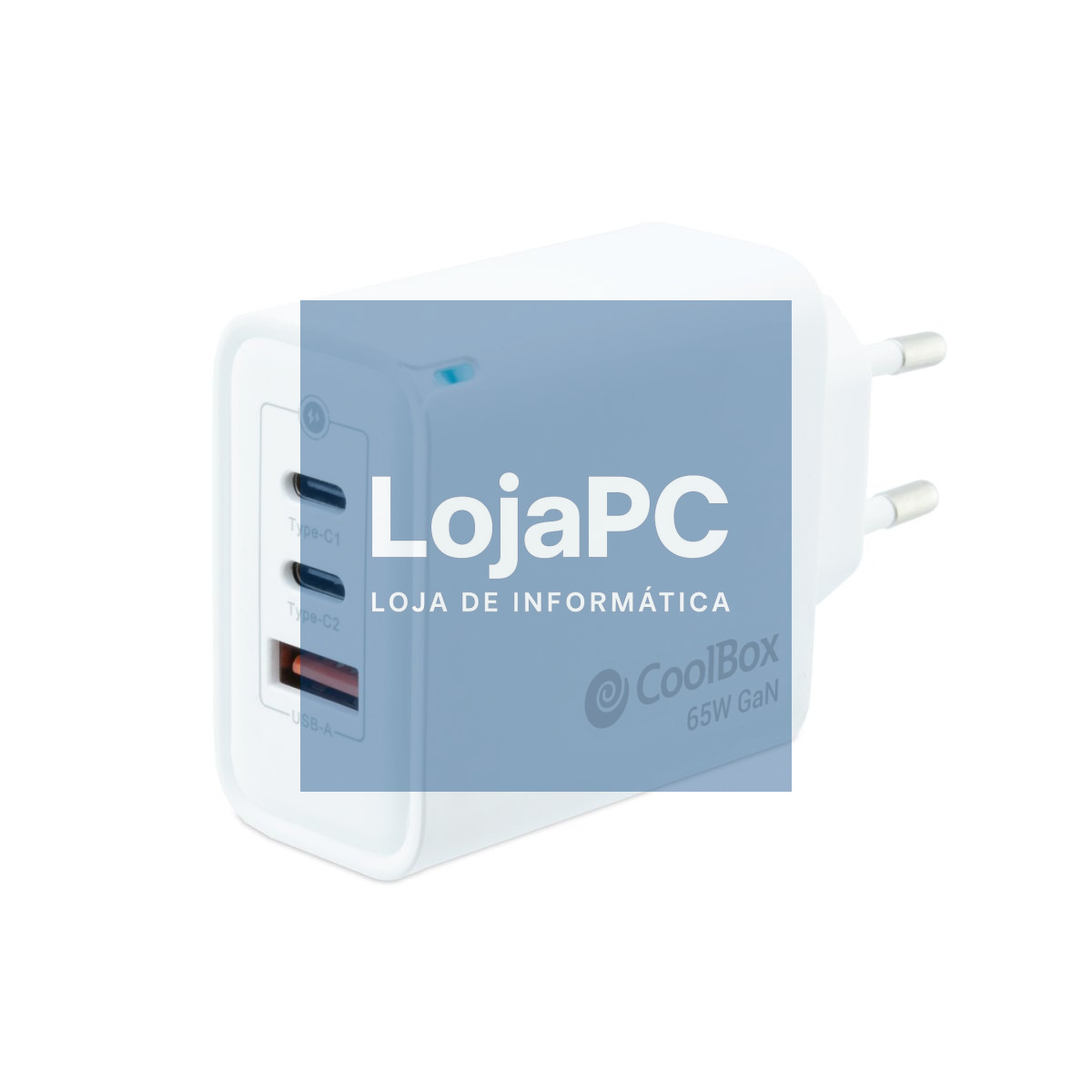 COOLBOX GAN 65W USB-C/USB-C/USB-A WALL CHARGER