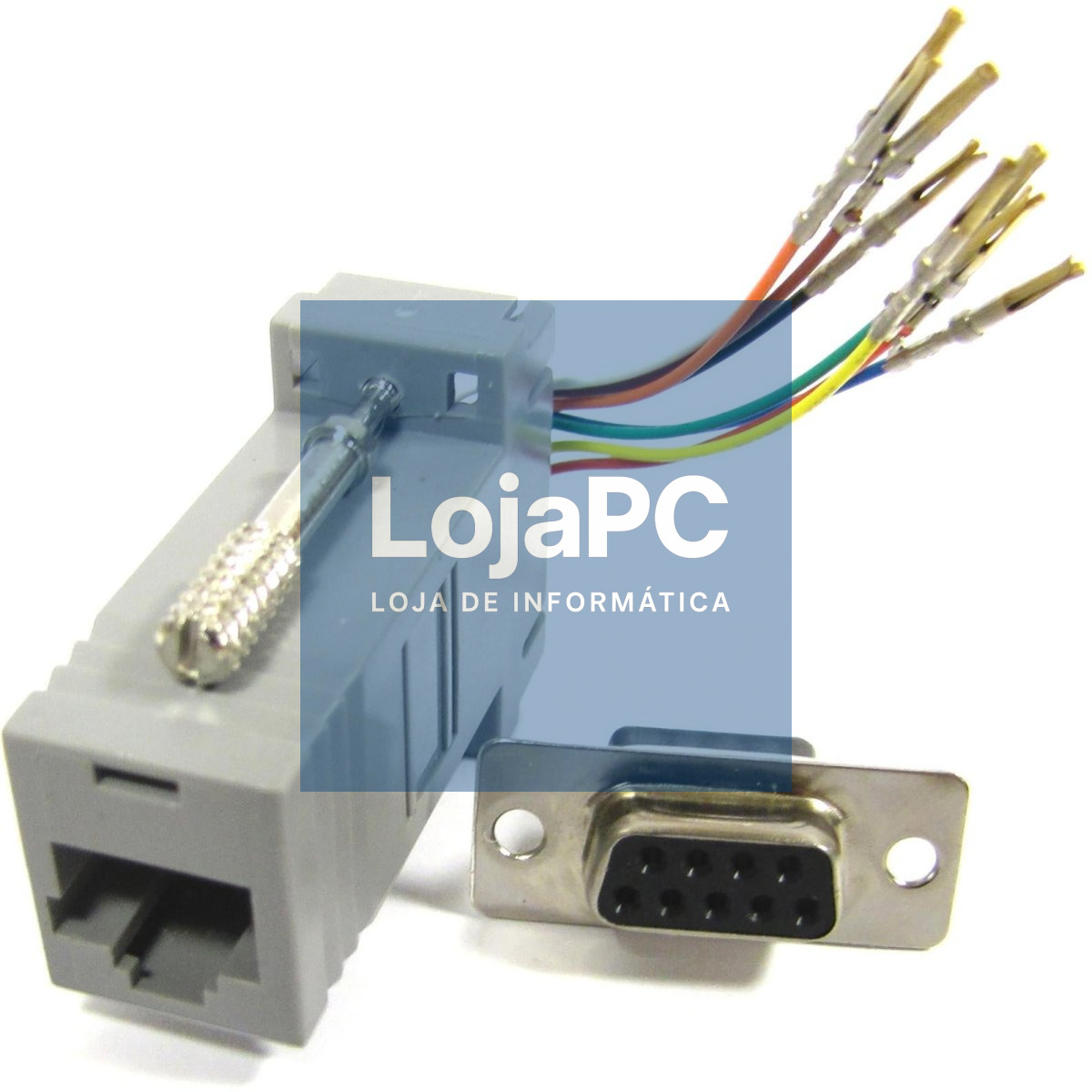 Adaptador RJ45 F/DB9 F Cinza — imagem 2