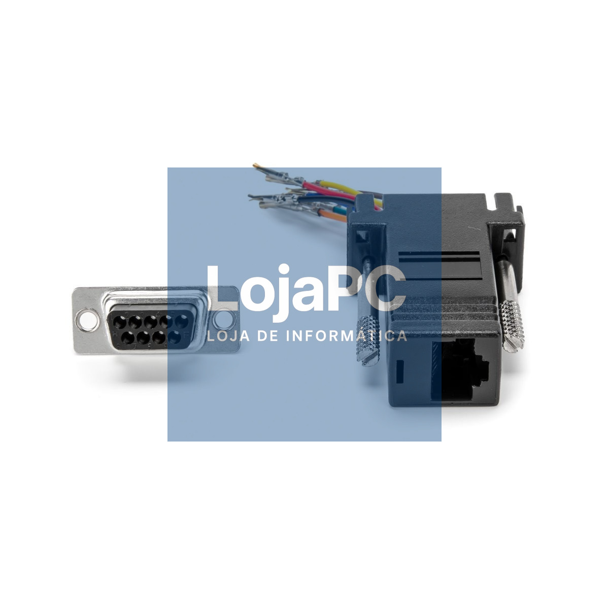 Adaptador RJ45 F/DB9 F Cinza