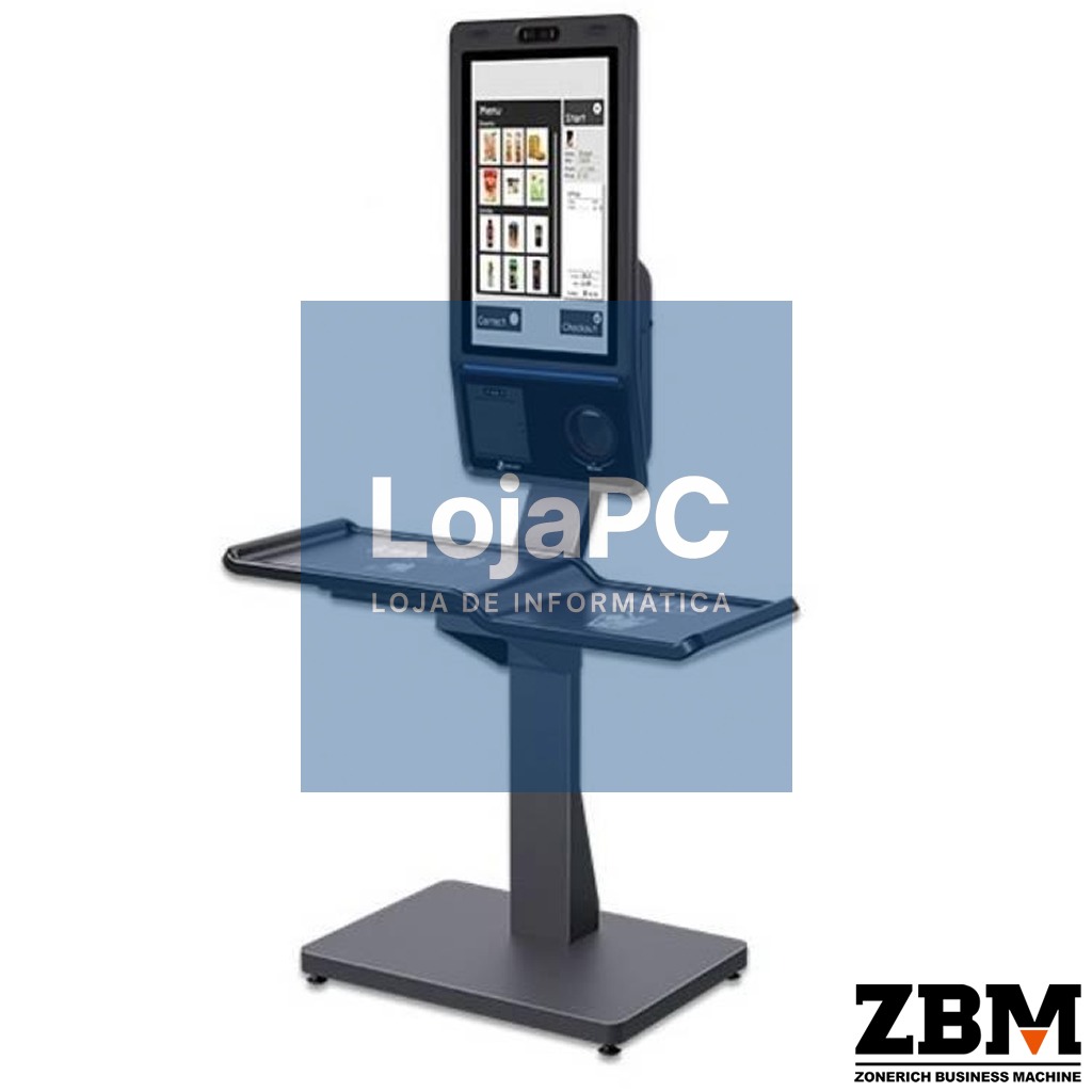 Suporte de Chão com Prateleira p/ Quiosque ZQ-HM2000/2700 Preto