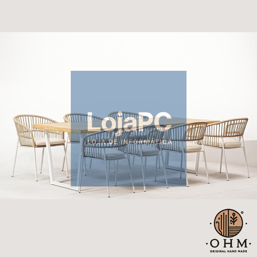 Conjunto de Mesa Areia Branca ( 7 Peças)
