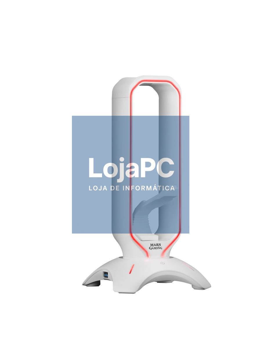 MARS GAMING MHHPRO 3IN1 CONTROL RGB HEADSET HOLDER + MOUSE BUNGEE + 2XUSB3.0 WHITE