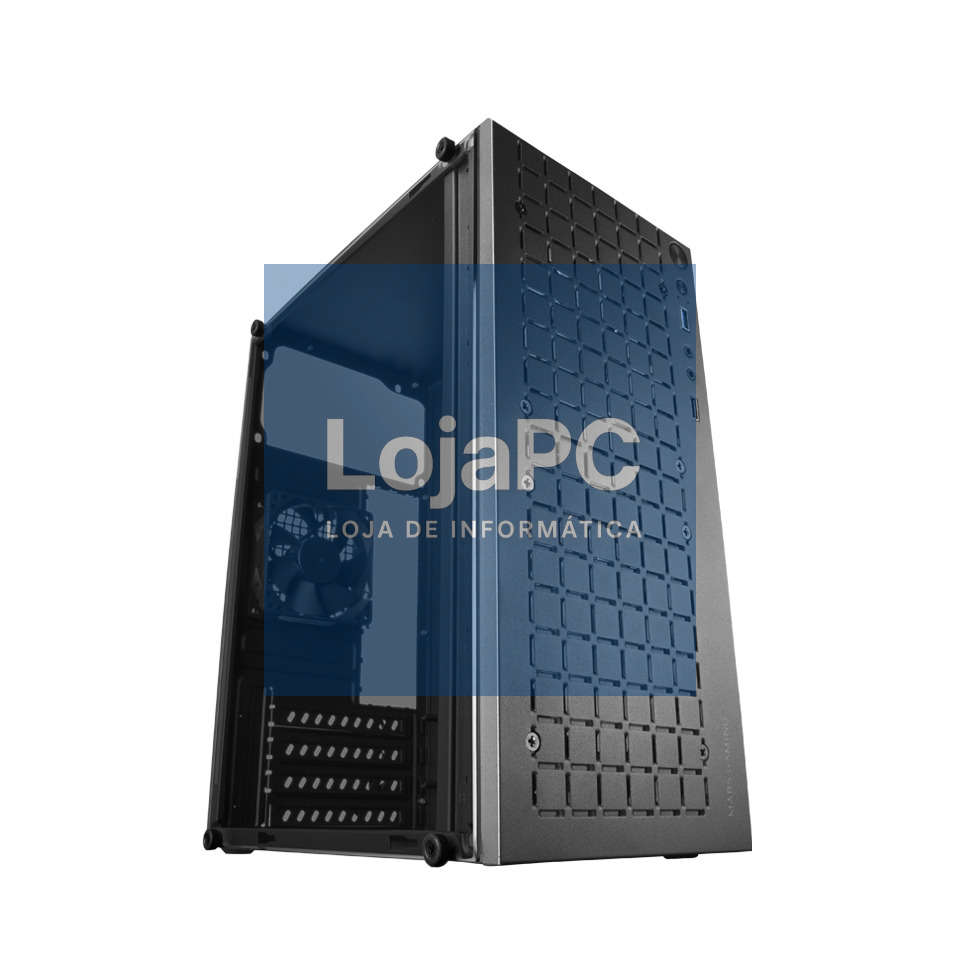 MARS GAMING MC-1000 FULL METAL MICRO-ATX CASE, GLASS, FRONT MESH, 1X80MM FAN