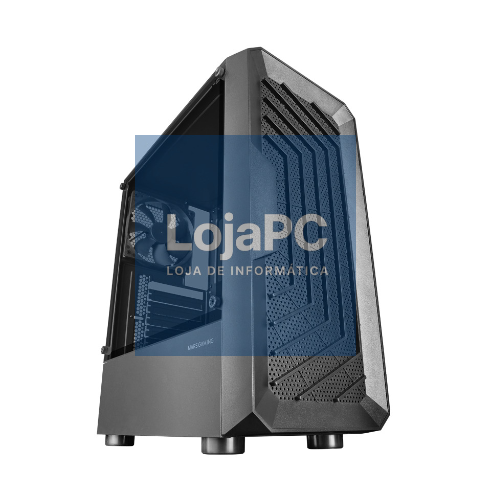 MARS GAMING MC-2000 ATX CASE, SIDE WINDOW, FRONT MESH, 120MM FAN, BLACK