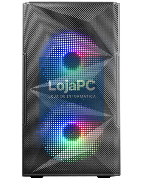 MARS GAMING MC-ME MICRO-ATX CASE, TEMPERED GLASS, GEOMETRIC FRONT MESH, 2X 120MM FRGB FAN, BLACK