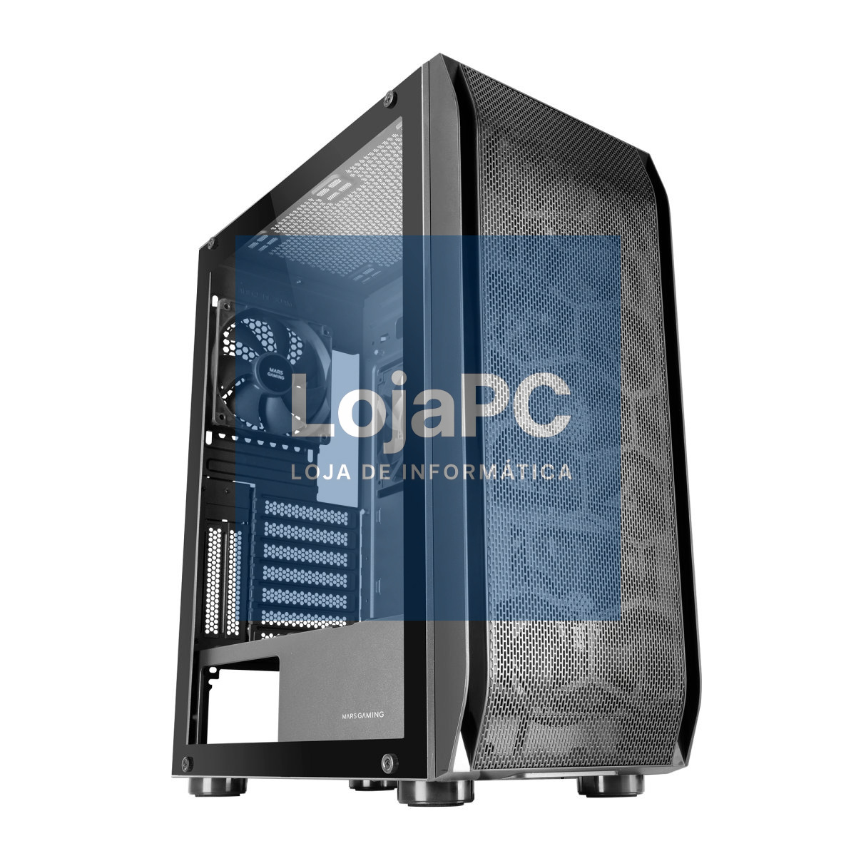 MARS GAMING MC-PRO2 E-ATX XL CASE, 5X 12CM PRO FAN, CPU FREEZER, GLASS, FRONT MESH, BLACK
