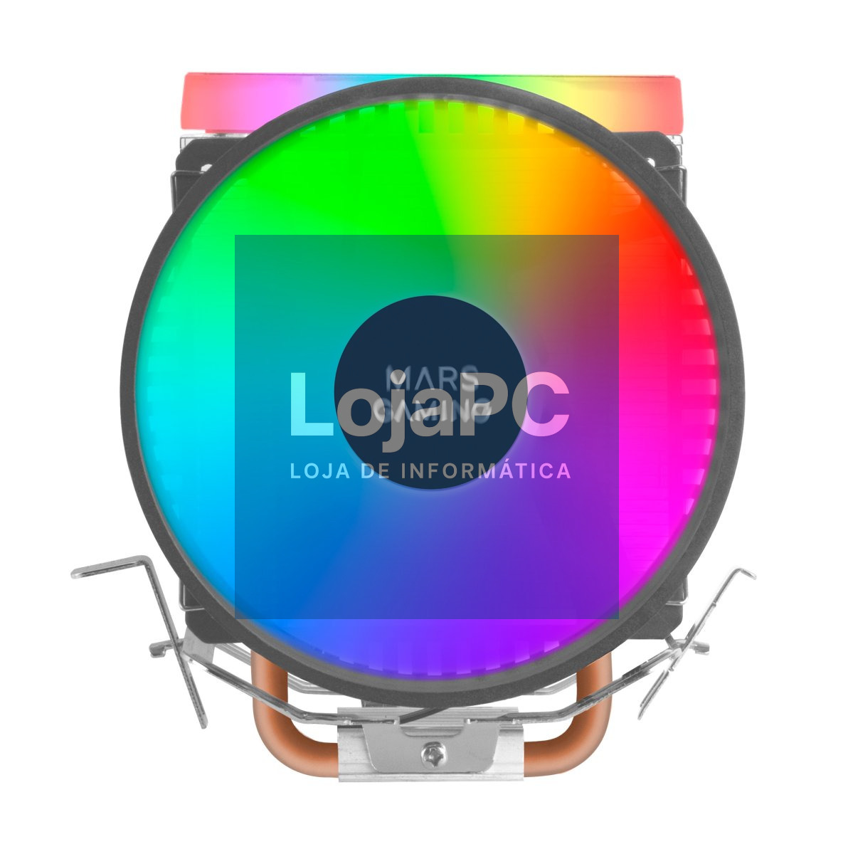 MARS GAMING MCPU33 CPU COOLER, DUAL FRGB, SILENT PWM FAN, 3X HEATPIPE, 140W