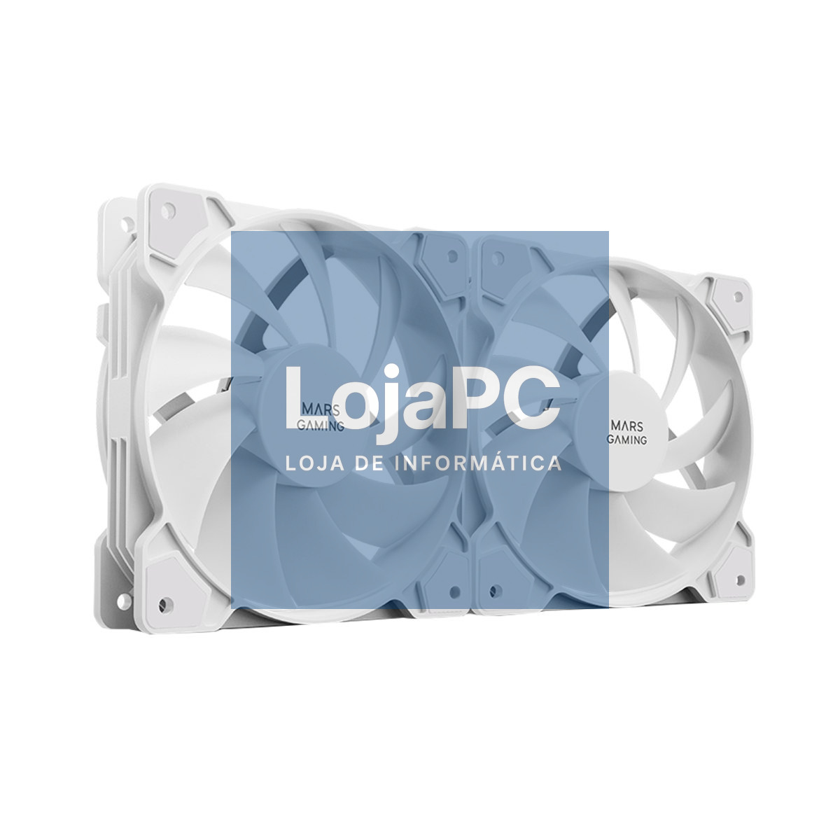 MARS GAMING MF-PROX2 DUAL FAN KIT, 2X 120MM ULTRA-SILENT FDB BEARING, ANTI-VIBRATION, WHITE