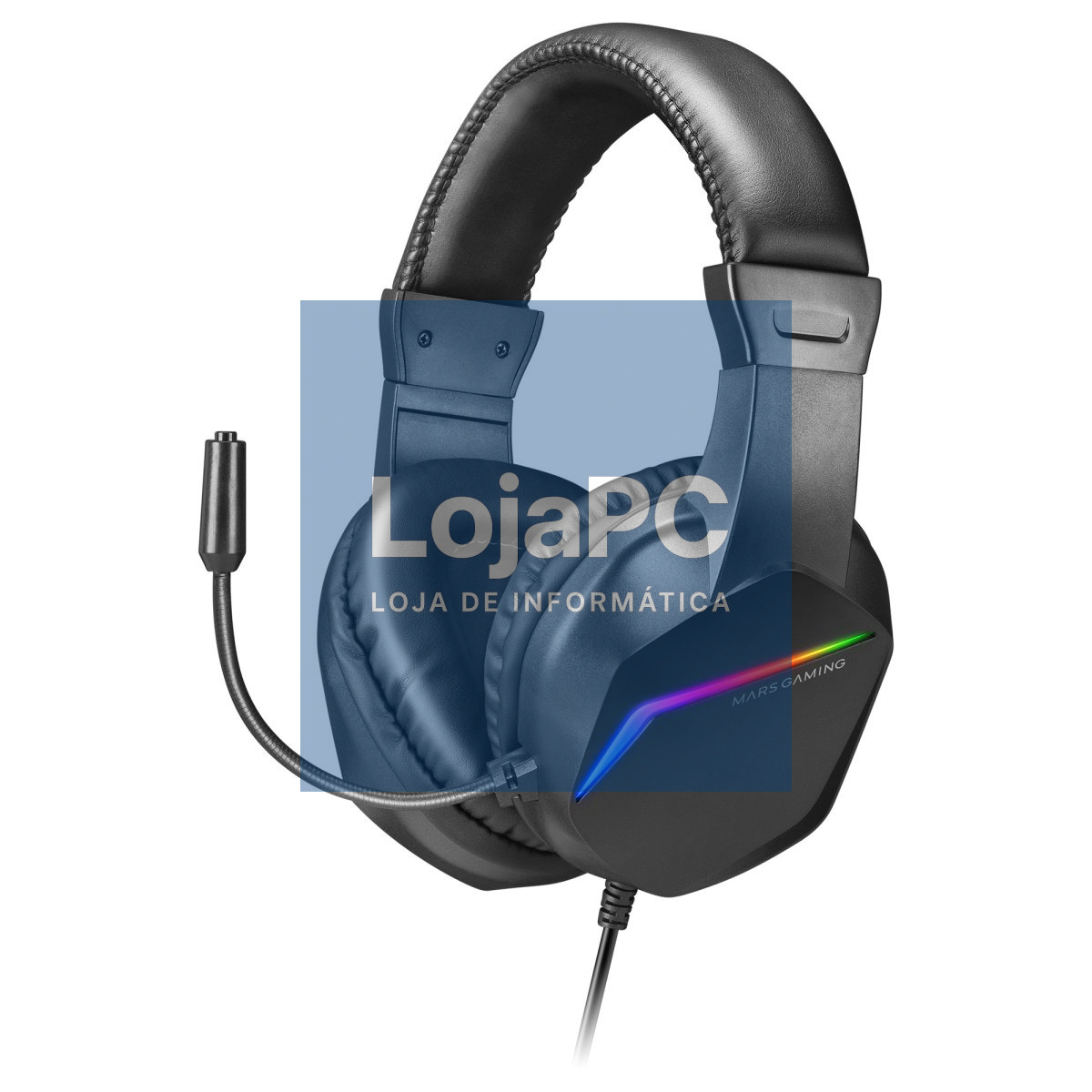 MARS GAMING MH122 FRGB HEADPHONES + MIC, HIFI, NOISE CANCEL, UNIVERSAL COMPATIBILITY, BLACK