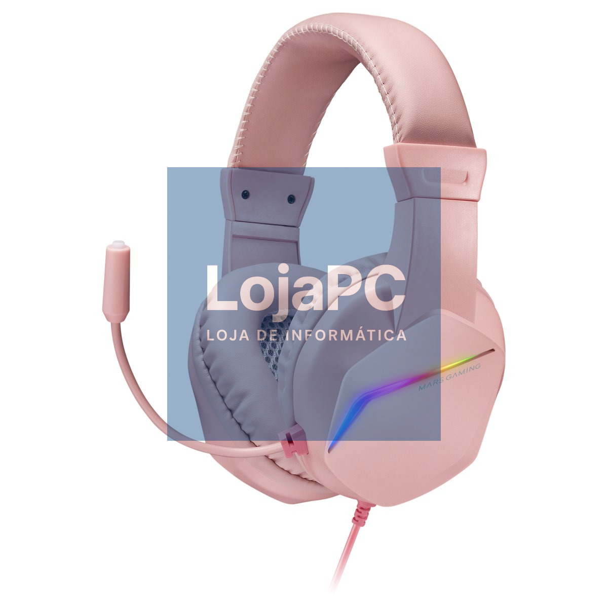 MARS GAMING MH122 FRGB HEADPHONES + MIC, HIFI, NOISE CANCEL, UNIVERSAL COMPATIBILITY, PINK