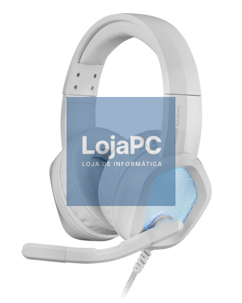 MARS GAMING MH320 RGB HEADPHONES + MIC, HIFI, NOISE CANCEL, MULTIPLATFORM, WHITE