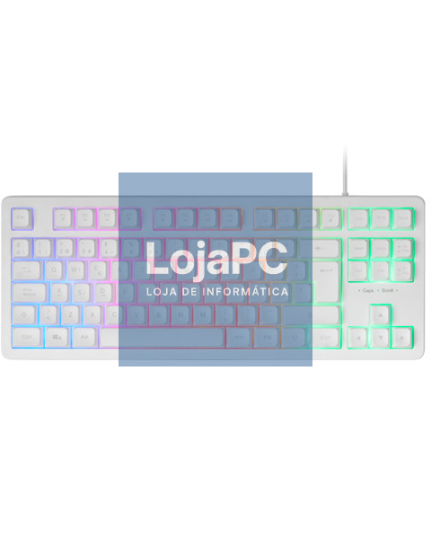 MARS GAMING MK023 TKL H-MECH RED KEYBOARD, FRGB LIGHTING, WHITE, PORTUGUESE