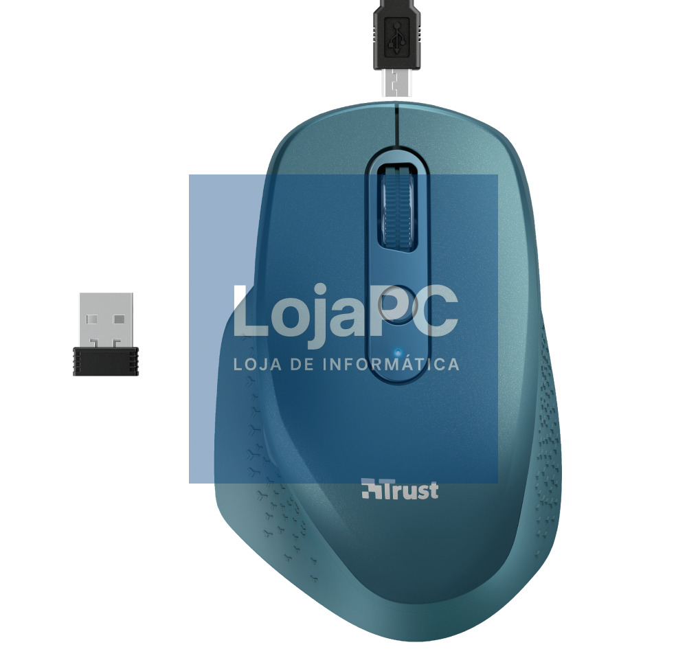 TRUST OZAA RECHARGEABLE MOUSE BLUE - 24034