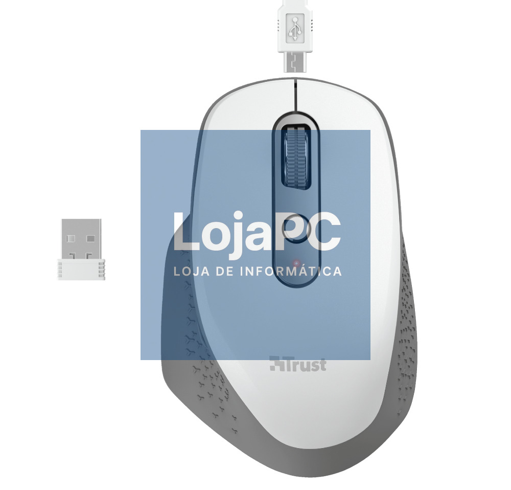 TRUST OZAA RECHARGEABLE MOUSE WHITE - 24035