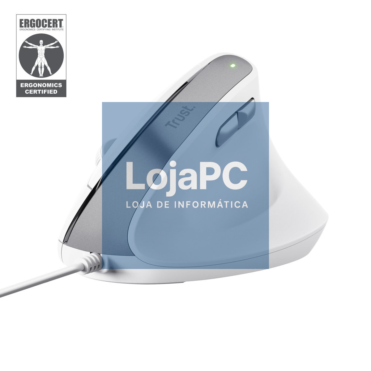 TRUST ERGONOMIC WIRED BAYO II MOUSE WHITE - 25397