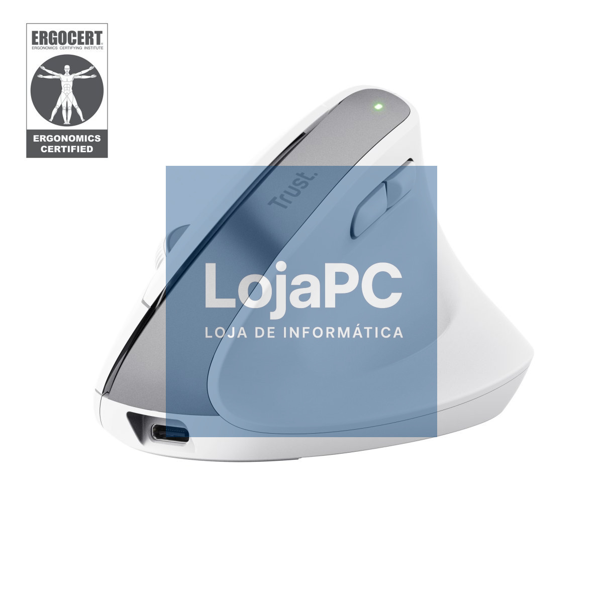 TRUST ERGONOMIC MULTIDEVICE WIRELESS BAYO+ MOUSE WHITE - 25399
