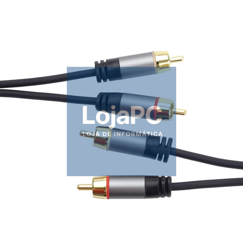 Cabo 2x RCA M/2x RCA M  3mts Preto