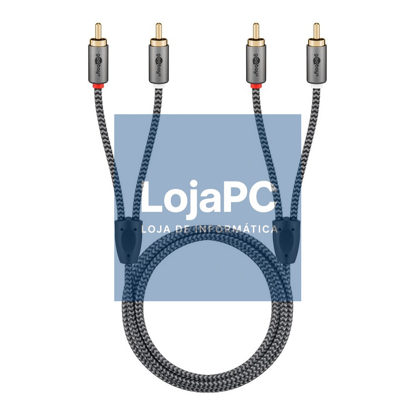 Cabo 2x RCA M/2x RCA M  3mts Preto — imagem 2