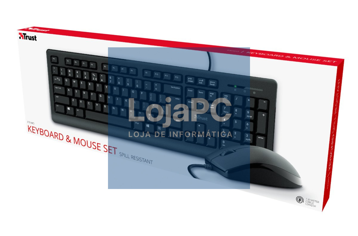 TRUST PRIMO PT KEYBOARD + MOUSE - 23991 PT
