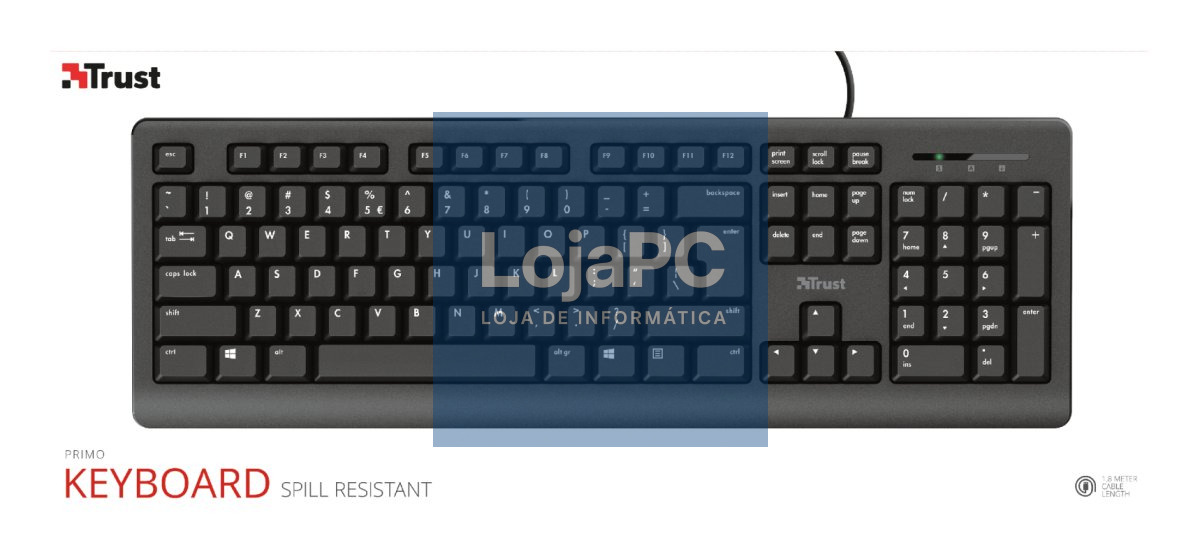 TRUST PRIMO PT KEYBOARD - 24142 PT