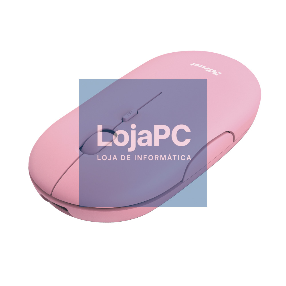TRUST PUCK ULTRA-THIN WIRELESS RECHARGEABLE MOUSE - PINK