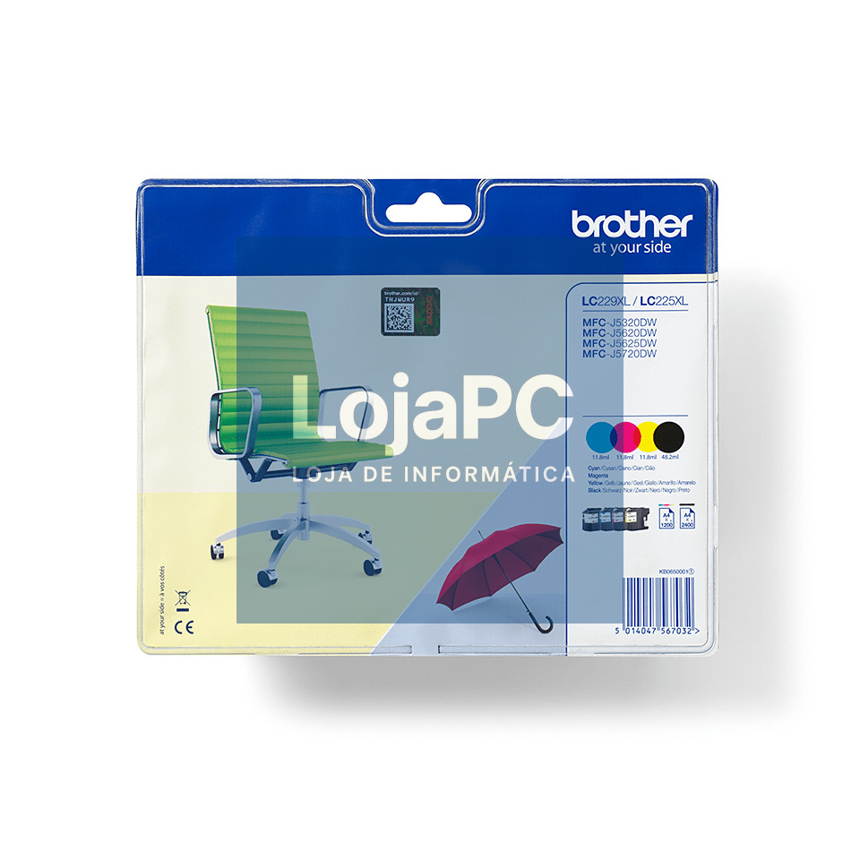 BROTHER LC229XLVALBP PACK OF 4 XL INK CARTRIDGES MFC-J5320DW MFC-J5620DW MFC-J5720DW