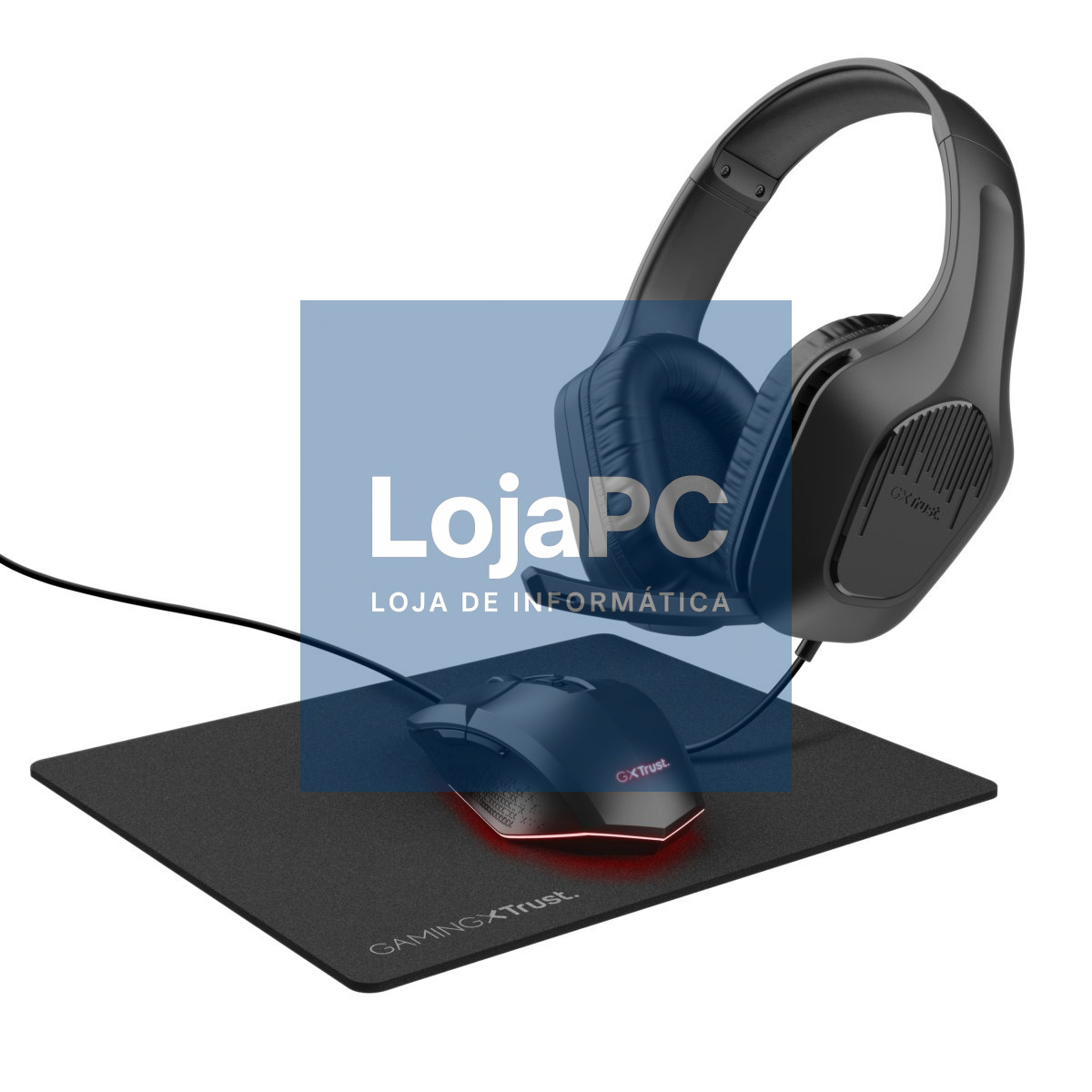 TRUST GAMING GXT790 TRIDOX 3-IN-1 BUNDLE HEADSET MOUSE MOUSEPAD - BLACK