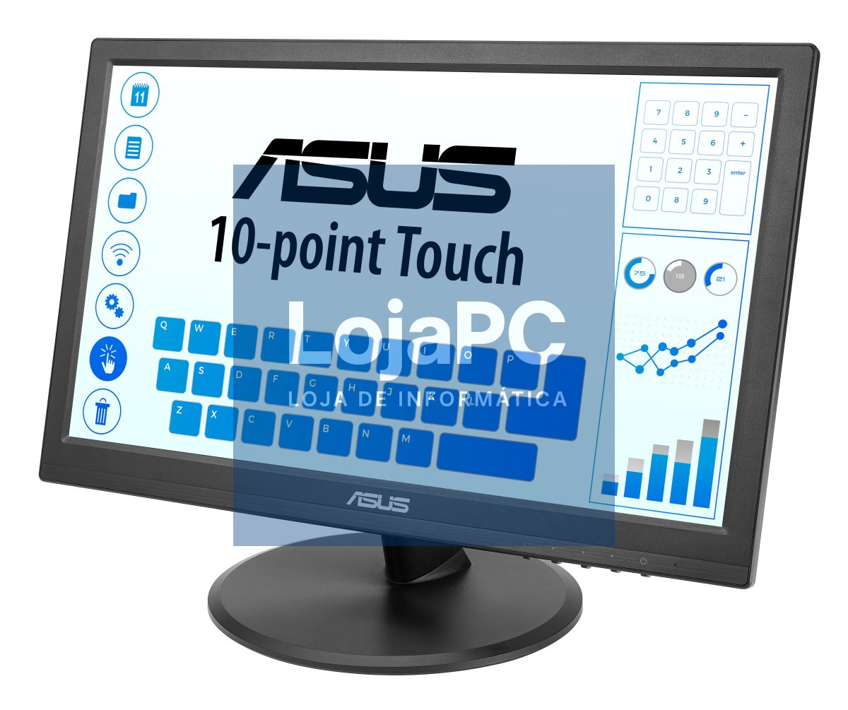 ASUS VT169HE Touch Monitor 15.6inch IPS WLED FHD 16:9 60Hz 220cd/m2 5ms D-Sub HDMI