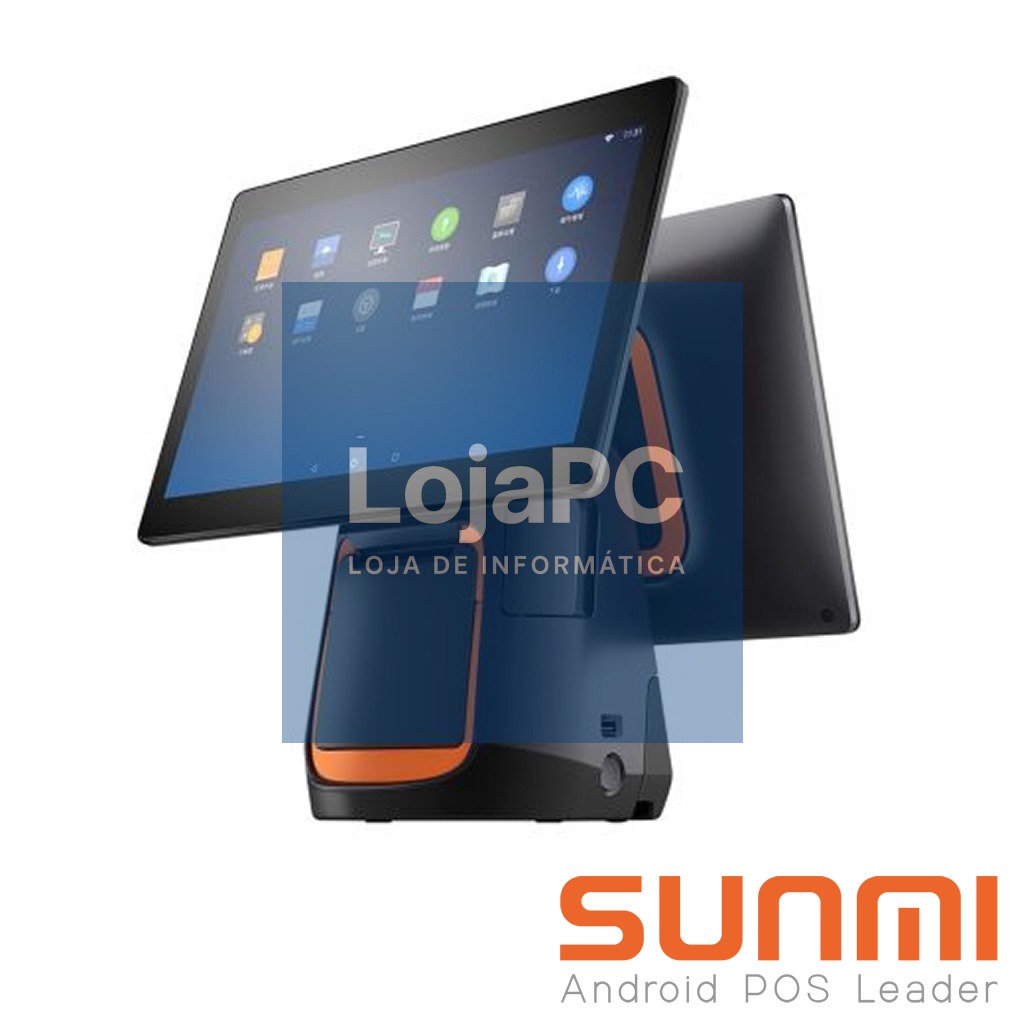 T2s, SUNMI OS, A9.0, 15.6" + 15.6", 4GB+64GB, 80mm printer, Wifi, EU Adapter, 1-Y