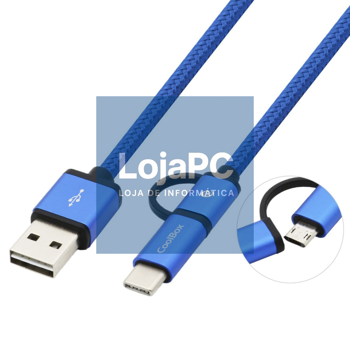 COOLBOX CABLE MULTIUSB MICRO/C GRAY
