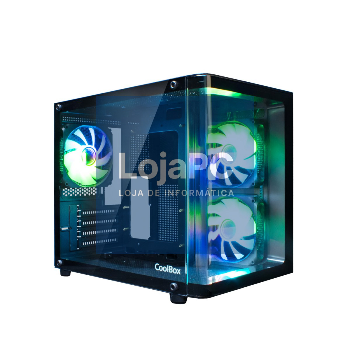 COOLBOX CHASIS MATX GA100 CRYSTAL WITHOUT POWER SUPPLY