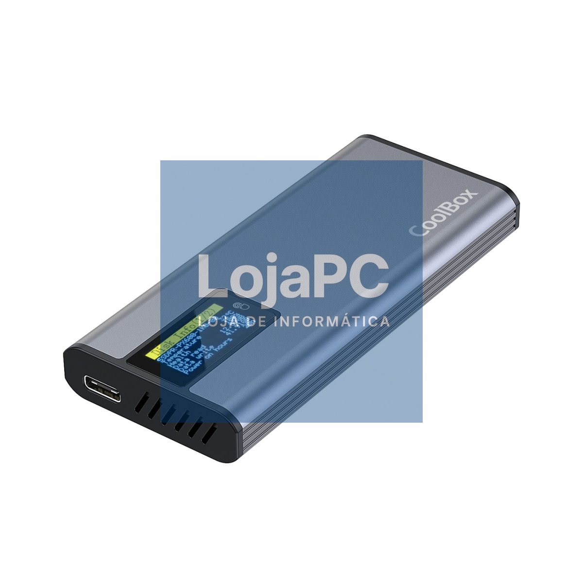 COOLBOX SSD BOX M.2 NVME/SATA LCD MINICHASE PS32